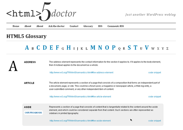 HTML5 Glossary | HTML5 Doctor